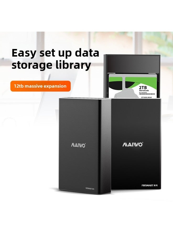 Maiwo Mobile Hard Disk Box 2.5-inch Double-disk Raid Array Box TypeC3.1 Solid State External Box K25272C-Color:K25682 2.5inch Double Disc Array Box - Image 3